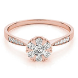 Lab Grown Round Diamond Halo Engagement Ring