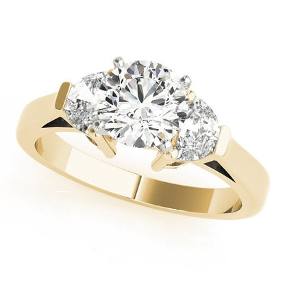 Lab-Grown Round Cut Diamond Trilogy Engagement Ring