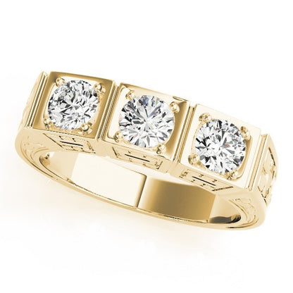 2.00Ct Lab Grown Round Diamond 3 Stone Engagement Ring In Platinum