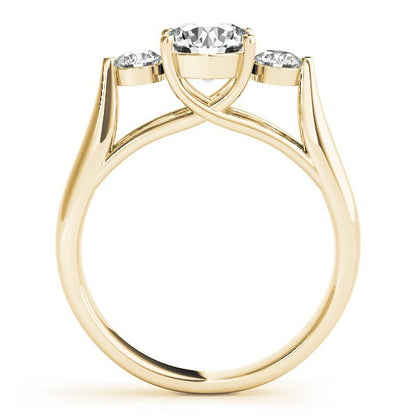 0.50Ct - 2.00Ct Lab Grown Round Diamond 3 Stone Engagement Ring Platinum
