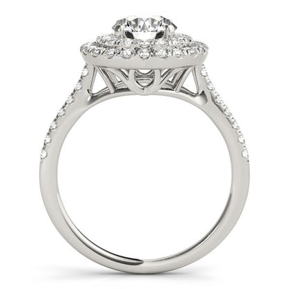 Lab Grown Round Diamond Halo Engagement Ring