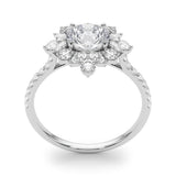 Lab-Grown Diamond Halo Engagement Ring in Platinum