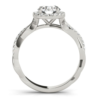 Lab-Grown Diamond Halo Engagement Ring in Platinum 