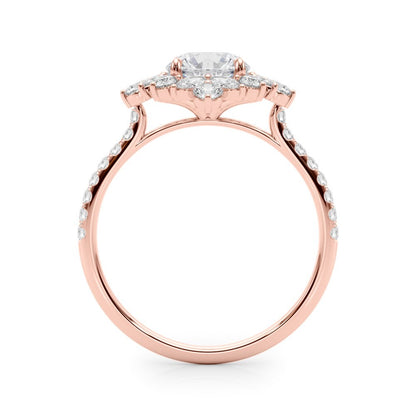 Lab-Grown Diamond Halo Engagement Ring in Platinum