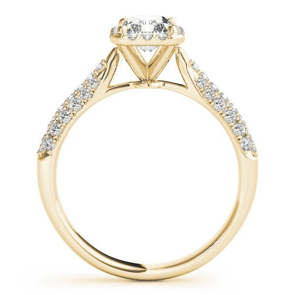 Lab Grown Emarald Diamond Halo Engagement