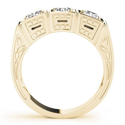 2.00Ct Lab Grown Round Diamond 3 Stone Engagement Ring In Platinum