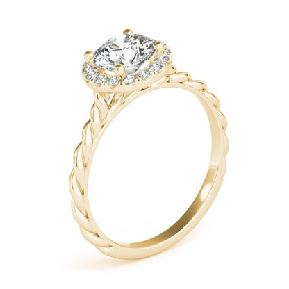 Lab-Grown Diamond Halo Engagement Ring in Platinum