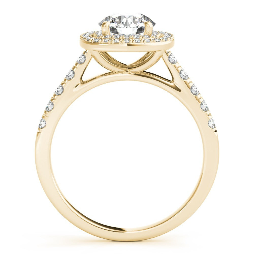 Lab-Grown Diamond Halo Engagement Ring in Platinum