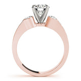 Lab Grown Round Cut Diamond 3 Stone Engagement Ring Platinum