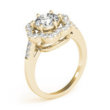 Lab Grown Round Diamond Halo Engagement Ring