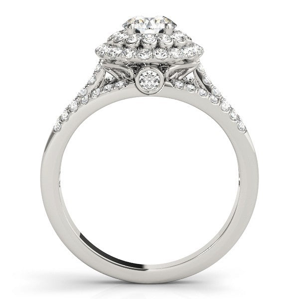 Lab Grown Round Diamond Halo Engagement Ring