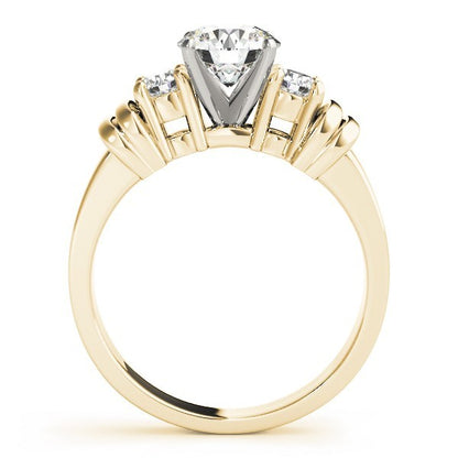 Lab Grown Round Diamond 3 Stone Engagement Ring