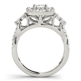 Lab Grown Round Diamond Halo Engagement Ring