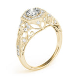 3.00Ct DE/VS Lab Grown Round Diamond Halo Engagement Ring 18K Rose Gold