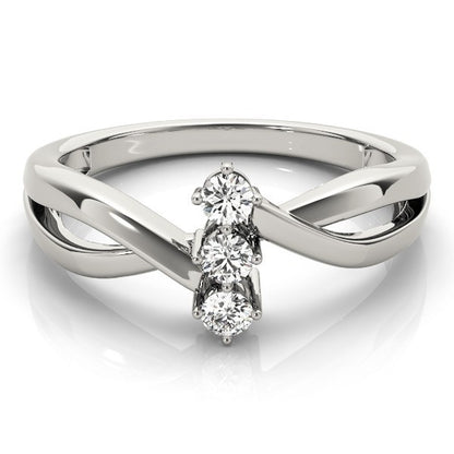 2.00Ct  DE/VS Round Lab Grown Diamond 3 Stone Engagement Ring Platinum