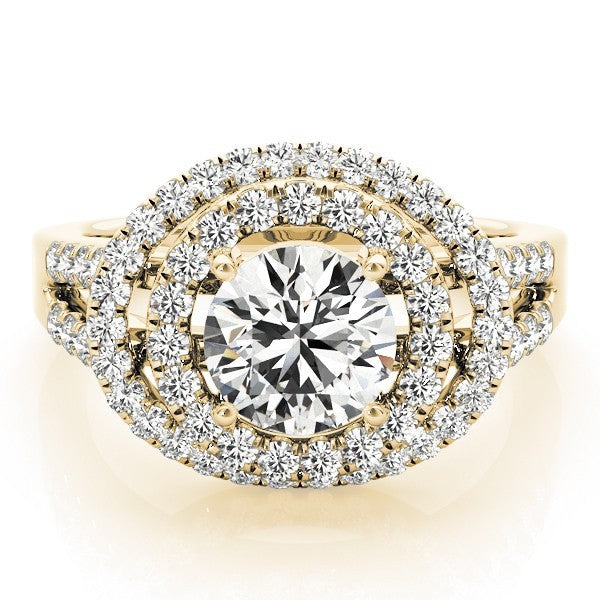 Lab Grown Round Diamond Halo Engagement Ring