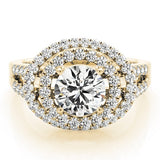 Lab Grown Round Diamond Halo Engagement Ring