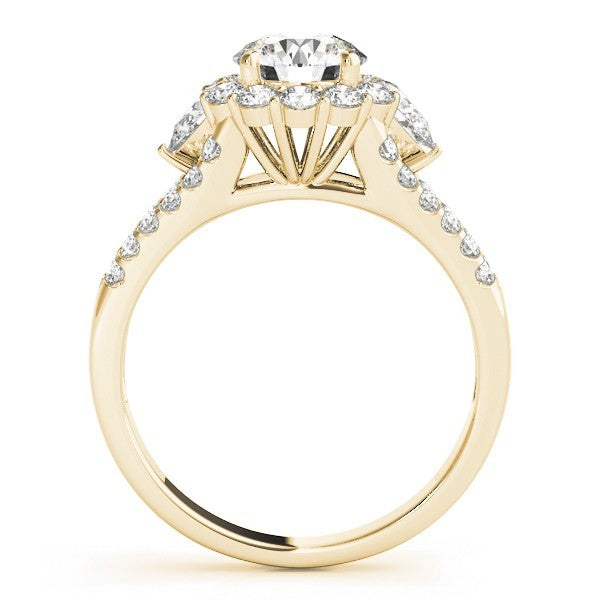 Lab Grown Round Diamond Halo Engagement Ring