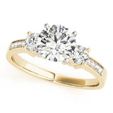 0.50Ct To 2.00Ct Lab Grown Round Diamond 3 Stone Engagement Ring Platinum