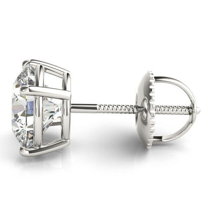Natural Diamond Stud Earring For Women Uk Hallmarked 0.20CT - 2.00CT