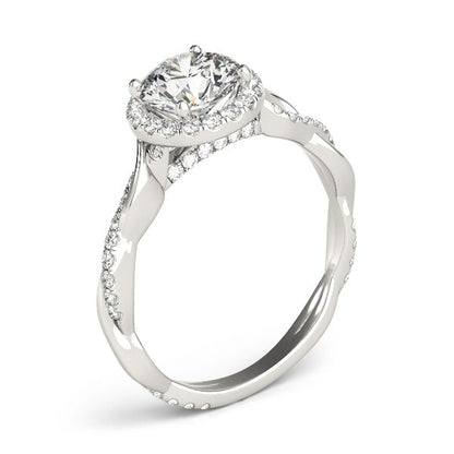 Lab-Grown Diamond 2.00 CT DE/VS Halo Engagement Ring in Platinum