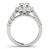 Lab Grown Round Diamond Halo Engagement Ring