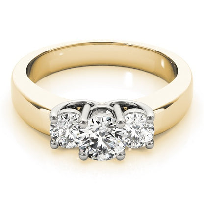 2.00Ct Lab Grown Round Brilliant Cut Diamond 3 Stone Engagement Ring Platinum
