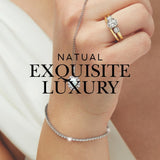 2.75 Ct Natural Round Cut Diamond Tennis Bracelet Uk Hallmark White Gold