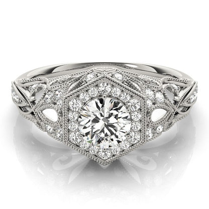 3.00Ct DE/VS Lab Grown Round Diamond Halo Engagement Ring 18K Rose Gold