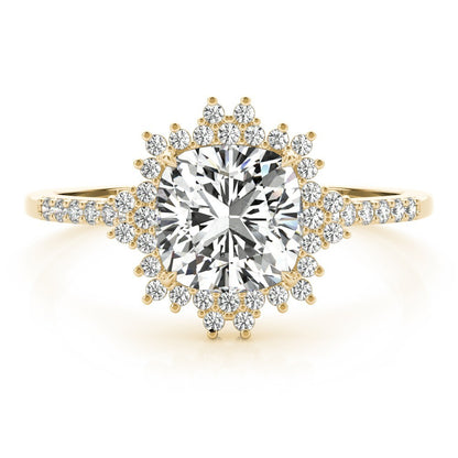 Lab-Grown Diamond Halo Engagement Ring in Platinum UK Hallmarked