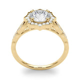 Lab Grown Round Diamond Halo Engagement Ring 