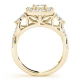 Lab Grown Round Diamond Halo Engagement Ring