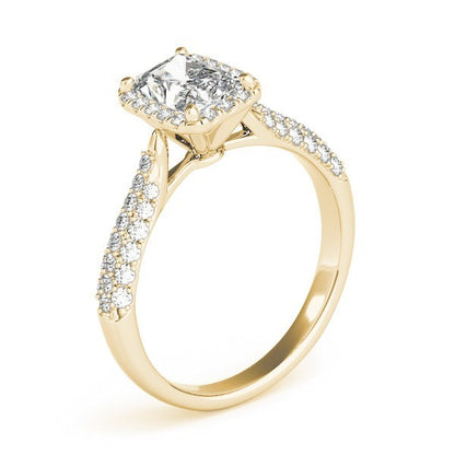 Lab Grown Emarald Diamond Halo Engagement