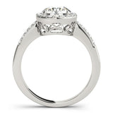 Lab Grown Round Diamond Halo Engagement Ring