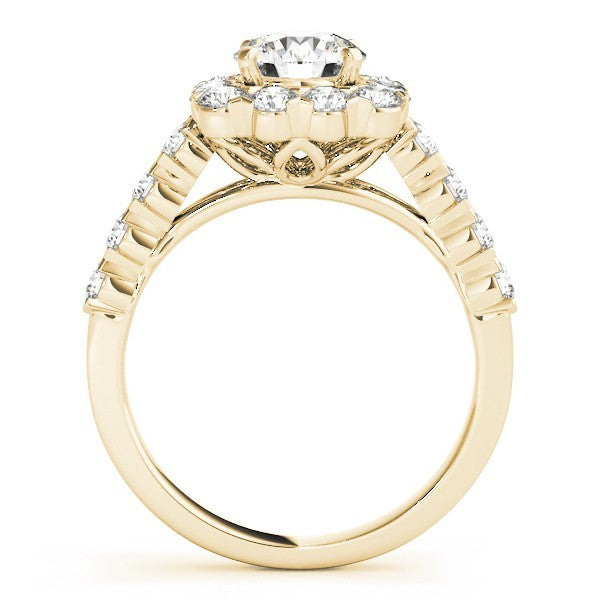 Lab Grown Round Diamond Halo Engagement Ring