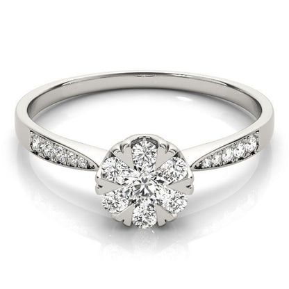 Lab Grown Round Diamond Halo Engagement Ring