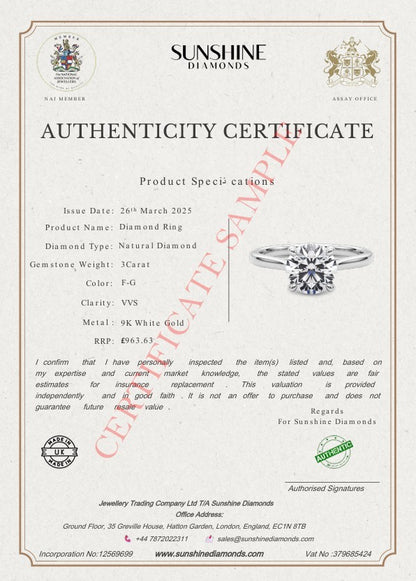 2.00Ct Round Lab Grown Diamond 3 Stone Designer Engagement Ring Platinum