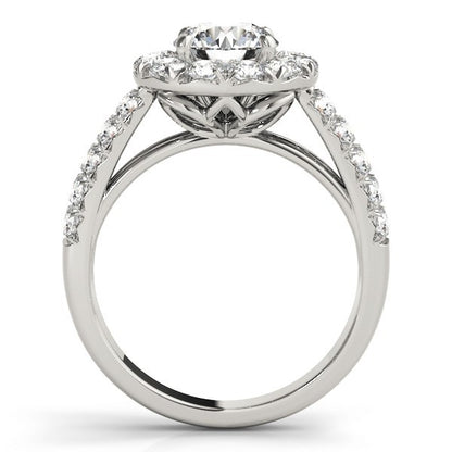Lab Grown Round Diamond Halo Engagement Ring