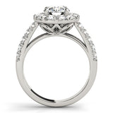 Lab Grown Round Diamond Halo Engagement Ring