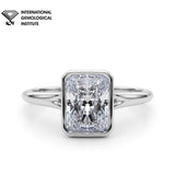 IGI-zertifizierter, im Labor gezüchteter Diamant im Radiant-Schliff Solitär-Verlobungsring