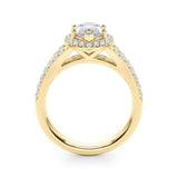 2.00Ct DE/VS Lab Grown Marquise Diamond Halo Engagement Ring Platinum