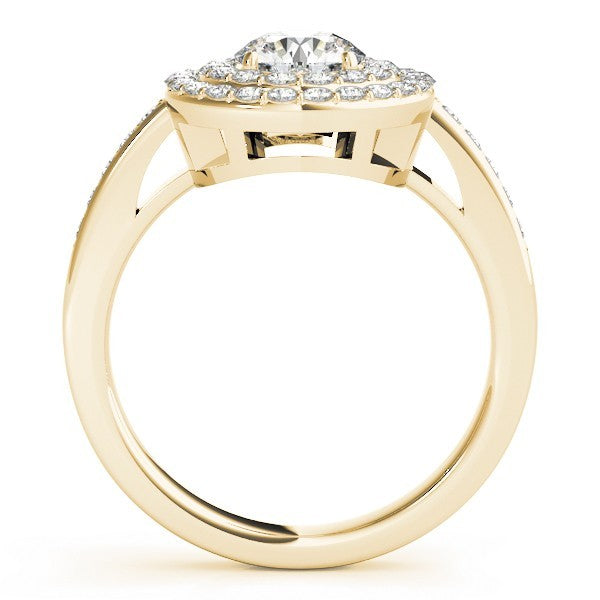 Lab Grown Round Diamond Halo Engagement Ring 