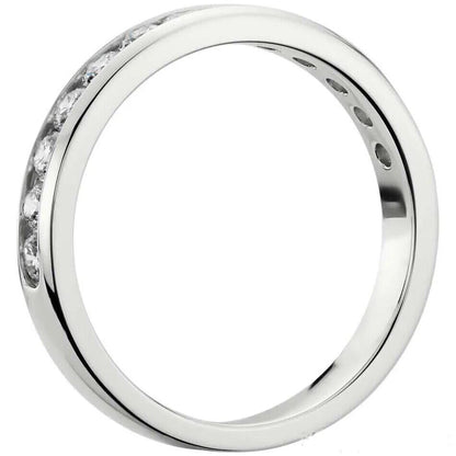 0.25 - 1.00Ct 100% Natural Round Diamond Channel Set Half Eternity Wedding Ring