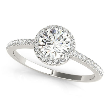 Lab-Grown Diamond Halo Engagement Ring in Platinum 