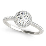 Lab-Grown Diamond Halo Engagement Ring in Platinum 