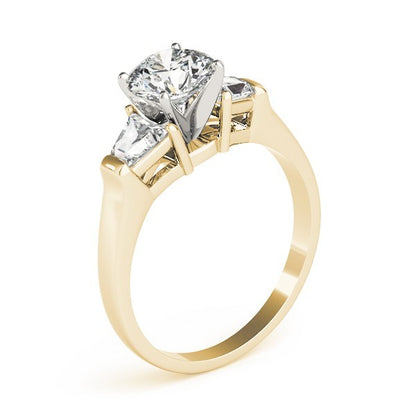 Lab-Grown Round Cut Diamond 3 Stone Engagement Ring In 18K White Gold 2.00Ct DE/VS