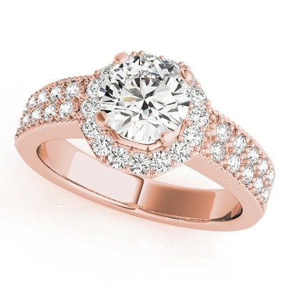 2.00Ct DE/VS Lab Grown Round Cut Diamond Halo Engagement Ring Platinum