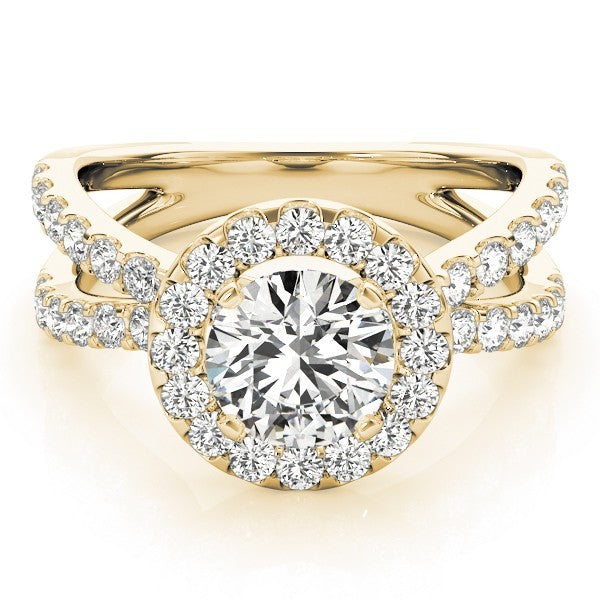 2.00 Carat DE/VS Lab Grown Round Cut Diamond Halo Engagement Ring 18K White Gold