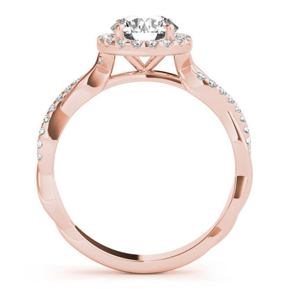 Lab-Grown Diamond Halo Engagement Ring in Platinum 