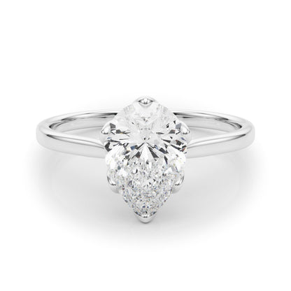 IGI 5.00 Ct F/VS Pear shape Lab Grown Diamond Solitaire Engagement Ring Platinum